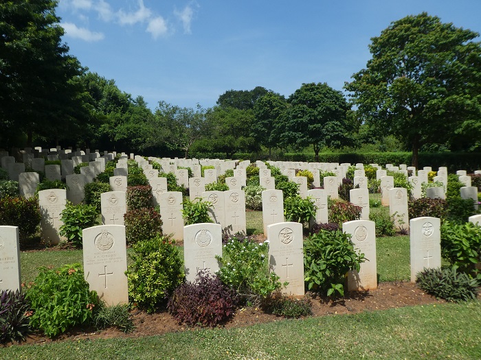 World War II cemetery with mostly British soldiers