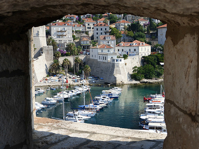 Dubrovnik Old Port from the Wall Walk