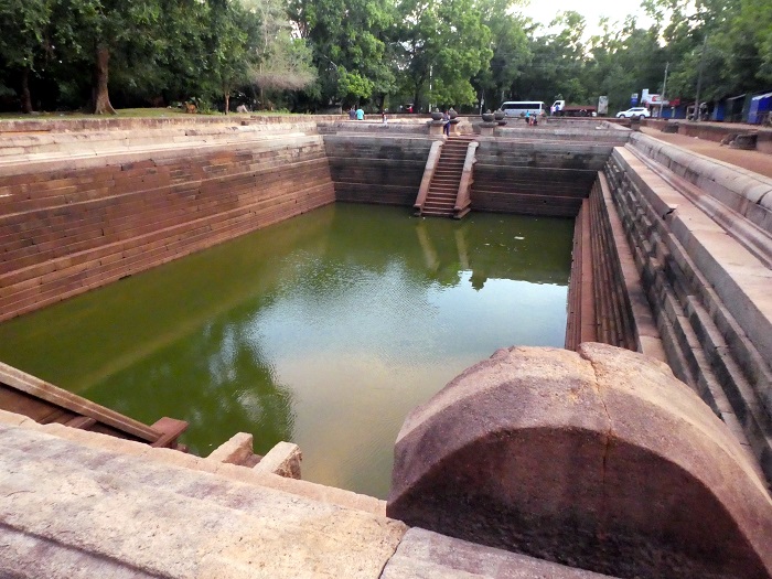 One of the twin pools - designed specifically for the bathing/hygiene needs of the 5000 monks in residence her.