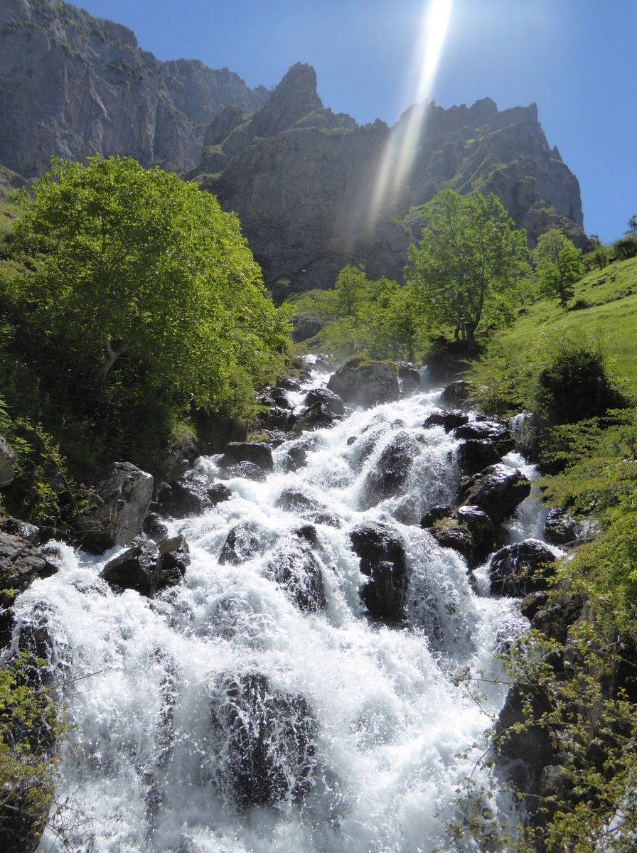 Picos de Europa waterfall near Cain