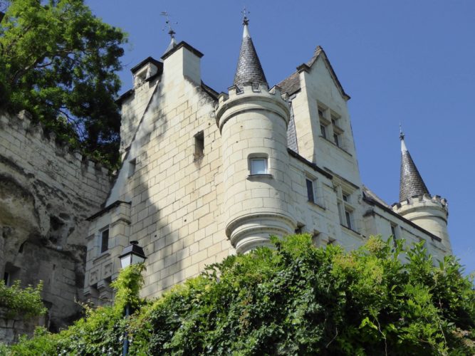 A minor chateau just east of Saumur - note the white tufa stone