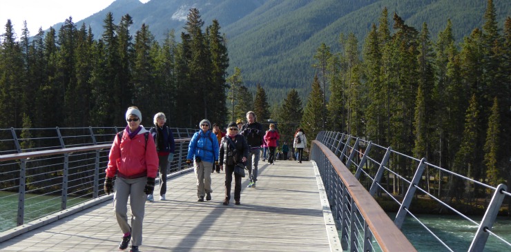 Canada Alberta Banff Bow River Walking Tour