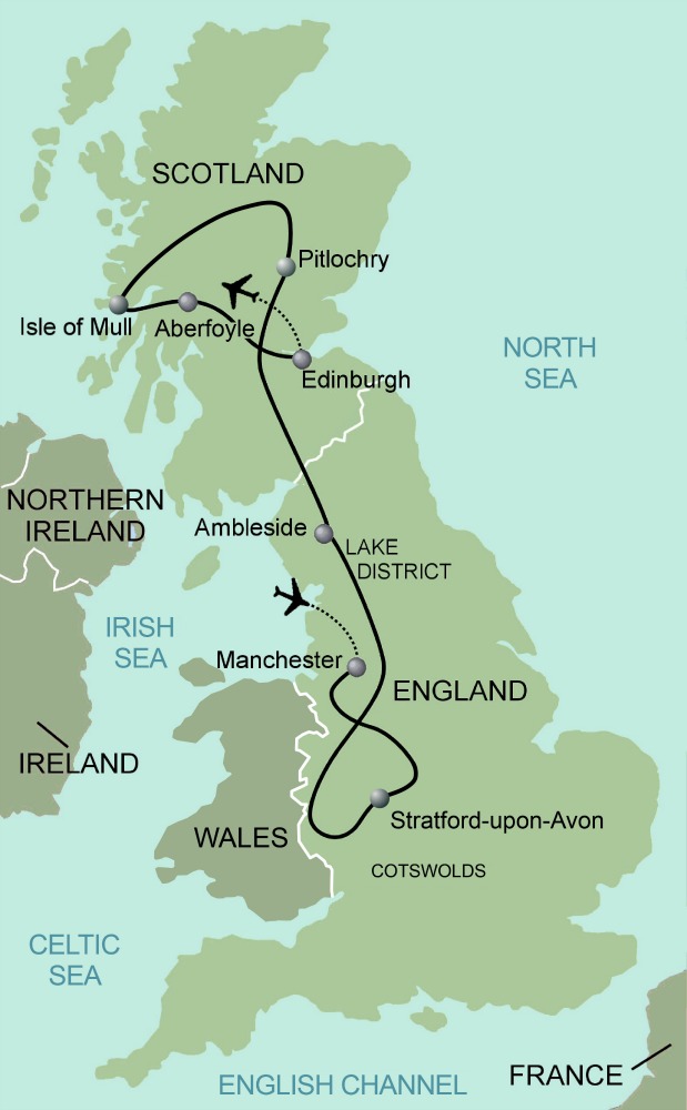England & Scotland Map