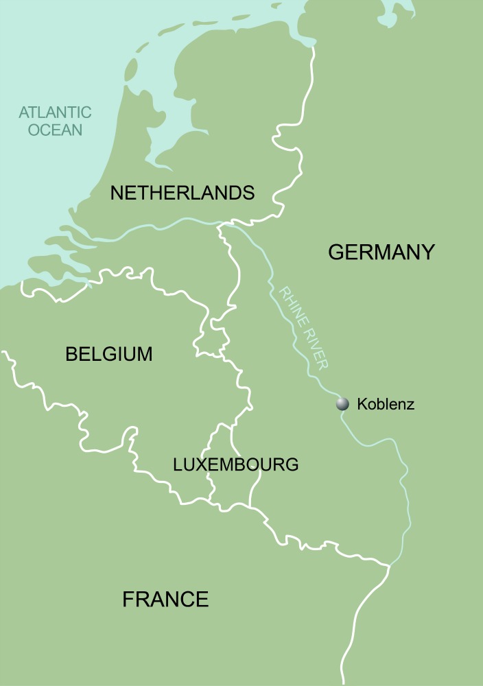 Germany’s Rhine Region & IVV Olympiad 2017 Map