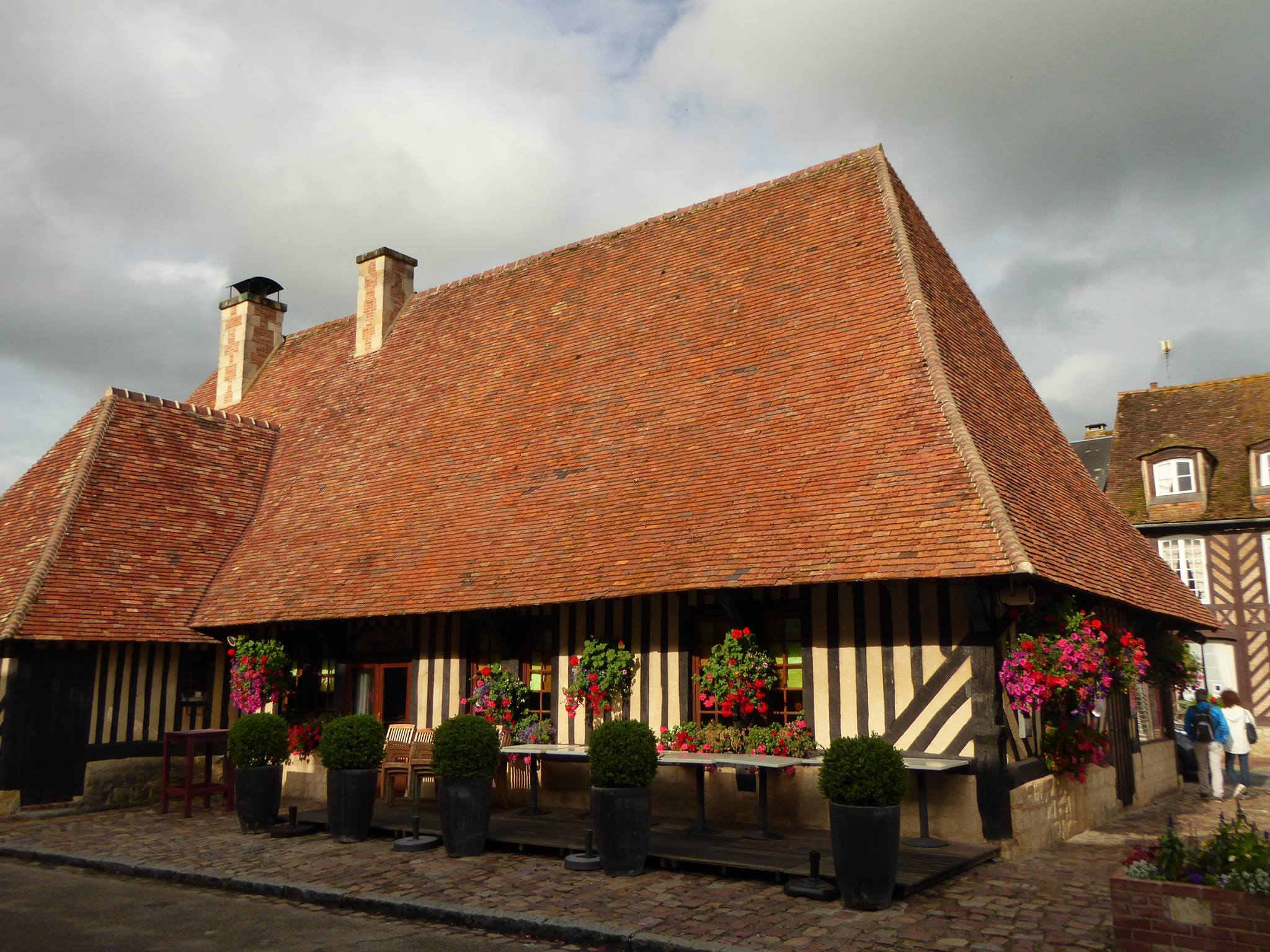 Half timbered house - half a millennium old - in the town of Beuvron-en-Auge