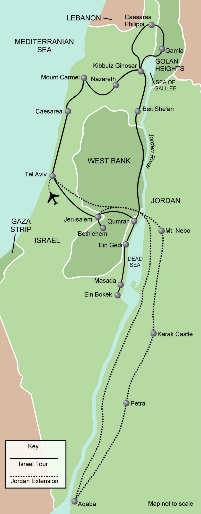 Israel & Jordan Map